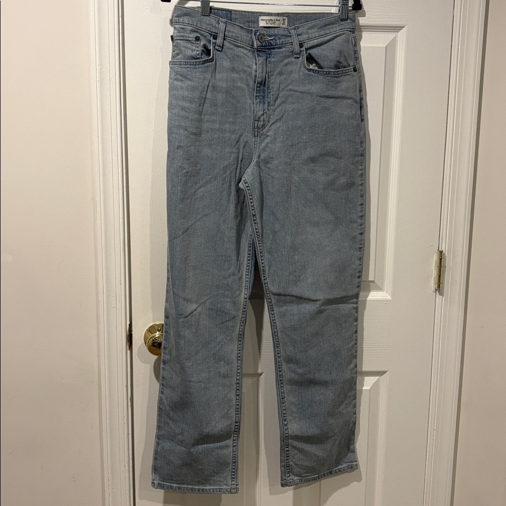 Abercrombie & Fitch the 90s straight ultra high rise jeans